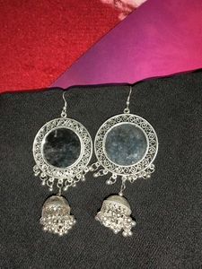 Silver Jhumka Earrings