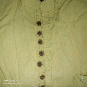 A Cotton Shirt With Full Neck
