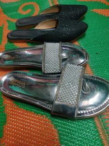 Black And Silver Flipflop & Bellies 💕❤️💕💕❤️