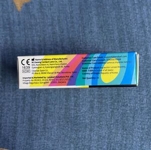 Colored Monthly Lens, Case And Solution