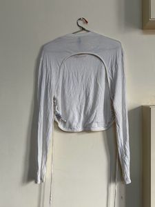 H&amp;M White Backtie Top
