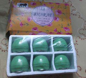Set Of 6 Ceramic Cups ( Kullad Shaped )