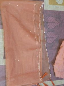 Peach Embroidered Kurti