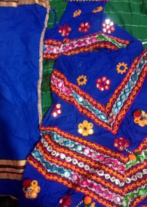 Blue Ghaghra Set For Girl