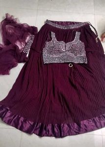wine Elegant Lehenga Choli