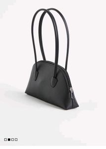 Sleek Black Mini Crescent Shoulder Bag