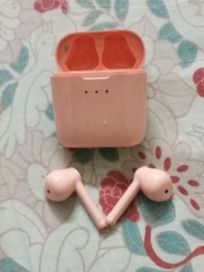 Boat Pink Wireless Earbuds with Charging Case