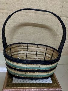 Woven Storage Nlue Gold Basket