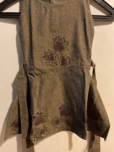 Vintage Floral Tie-Waist Dress