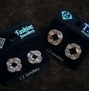 2 Pair Ad Earrings