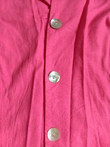 Vintage Pink Button-Down Top