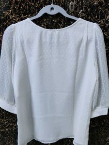 White Polka Dot Blouse