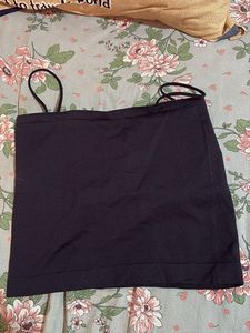 Black Sleeveless Crop Top