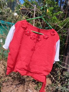 Red Crop Top...With Ribbin Bow To Tie