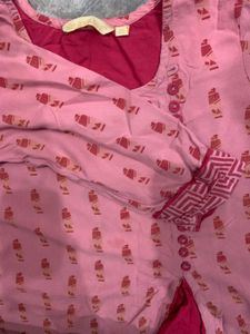 Pink Printed Kurta