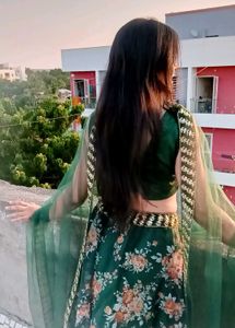 Floral Green Lehenga Choli Set