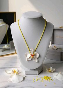 Orchid Pendant Necklace