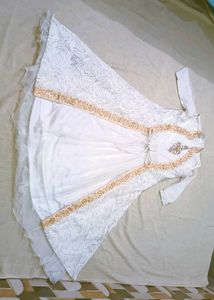 White Gown With Shrug