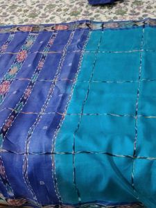 Elegant Blue Saree &amp; Blouse
