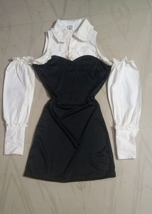 B &amp; W KOREAN DRESS