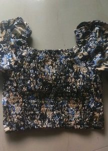 Floral Print Korean Top
