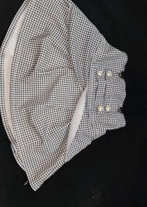 Houndstooth Skirt &amp; Blouse Set