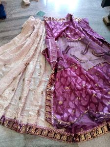 Dual Colour Sequence Work Saree