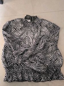 Western top - Black And White Stripes