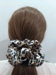 Cheetah Print Scrunchy