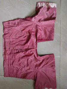Pink Beautiful Saree With Silver Zari Work
