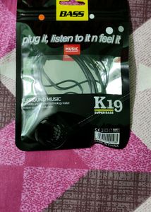 K19 powerful Bass earphone (wired)