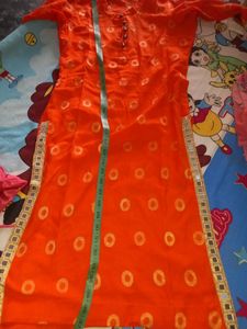 Orange Mirror Kurti