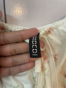 h&amp;m babydoll floral mini dress