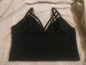 Black Front Criss Crop Bralette