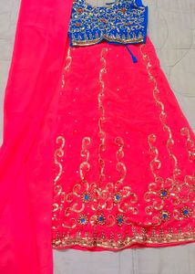 Bright Pink Lehenga Choli Set