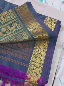 Elegant Blue Silk Saree