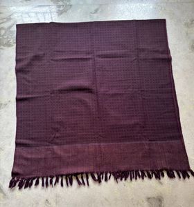 Burgundy Shawl with Tassels