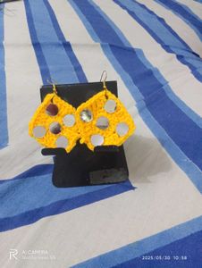 Crochet Earrings With Mirror