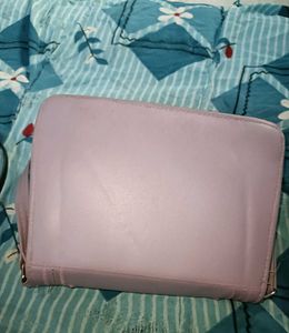Lilac Quilted Crossbody Bag