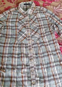 Blue Plaid Long Sleeve Top