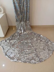 Tailor Made Silver Sequin Gown(Thailand Fabric)
