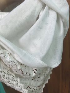 White Lace Embroided Skirt