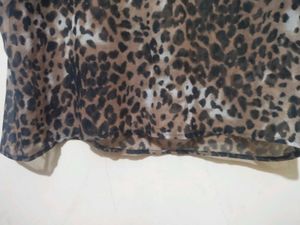 Leopard Print Sheer Top