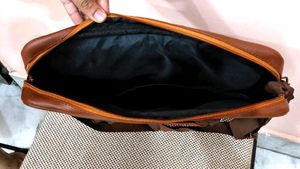 Leather Office Cum Laptop Bag