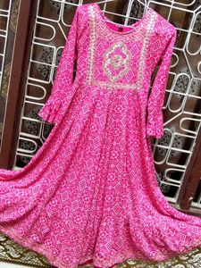 Pink Printed Kurta