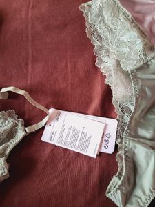 H&amp;M Satin Thong Set Of 2 With Bralette 32B