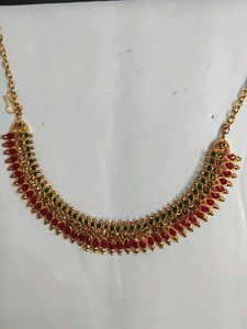 Ethnic Gold Tone Necklace Set