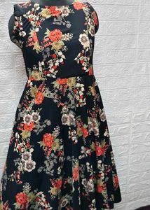 Floral Printed Dress Medium Size