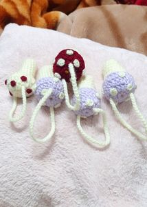 Crochet Mushroom Keychains