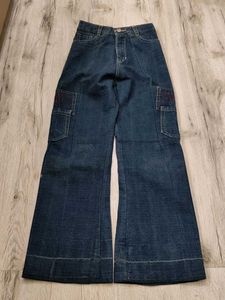 Ma1198 Red chilly cargo bootcut jeans waist 24 inc